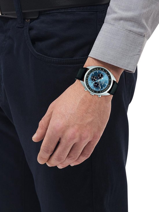 Seiko SSC625P1 horloge heren - zwart - edelstaal | bol