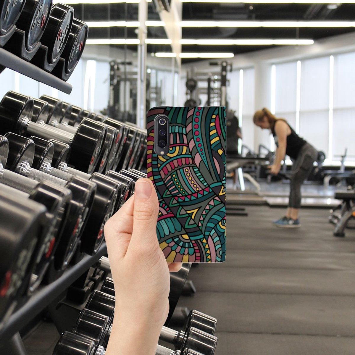 Xiaomi Mi 9 Hoesje met Magneet Aztec