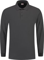 Tricorp Poloshirt lange mouw - Casual - 201009 - Donkergrijs - maat XL