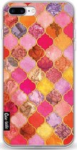 Casetastic Apple iPhone 7 Plus / iPhone 8 Plus Hoesje - Softcover Hoesje met Design - Pink Moroccan Tiles Print
