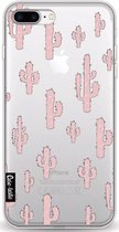 Casetastic Apple iPhone 7 Plus / iPhone 8 Plus Hoesje - Softcover Hoesje met Design - American Cactus Pink Print