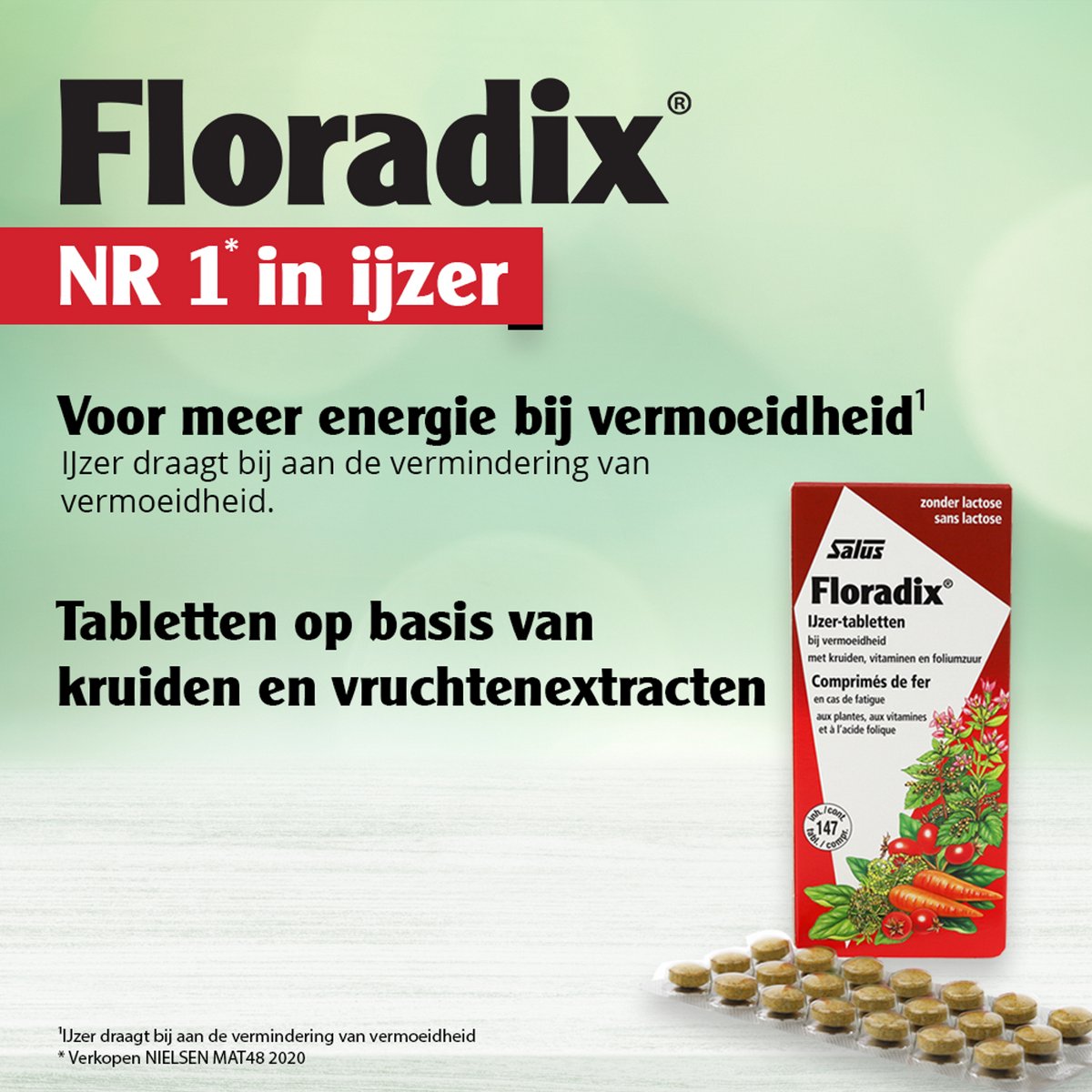Salus Floradix IJzer-tabletten – Bij vermoeidheid – Voedingssupplement met  ijzer – 84... | bol.com