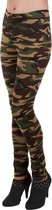 Wilbers - Leger & Oorlog Kostuum - Commando Legging Bedrukt Vrouw - groen - Small / Medium - Carnavalskleding - Verkleedkleding