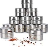 12 Pots d'herbes aromatiques magnétiques en acier inoxydable - 100 ml