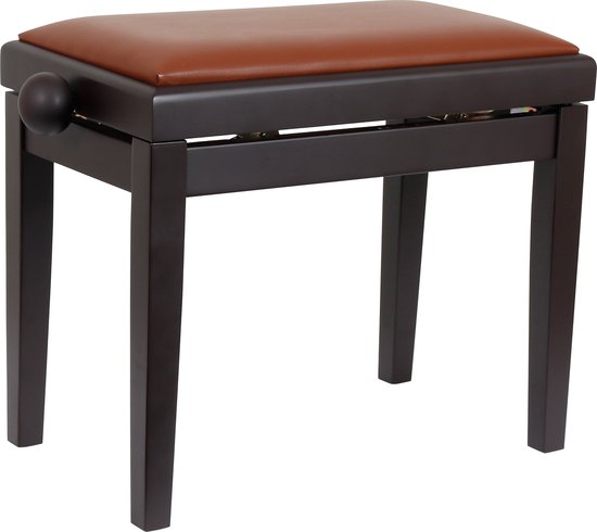 Banc de piano Innox PB 40BR palissandre, cuir marron