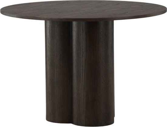 Olivia eetkamertafel Ø110cm bruin.