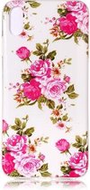 GadgetBay Glow In The Dark TPU Hoesje rozen iPhone XR - Wit Roze