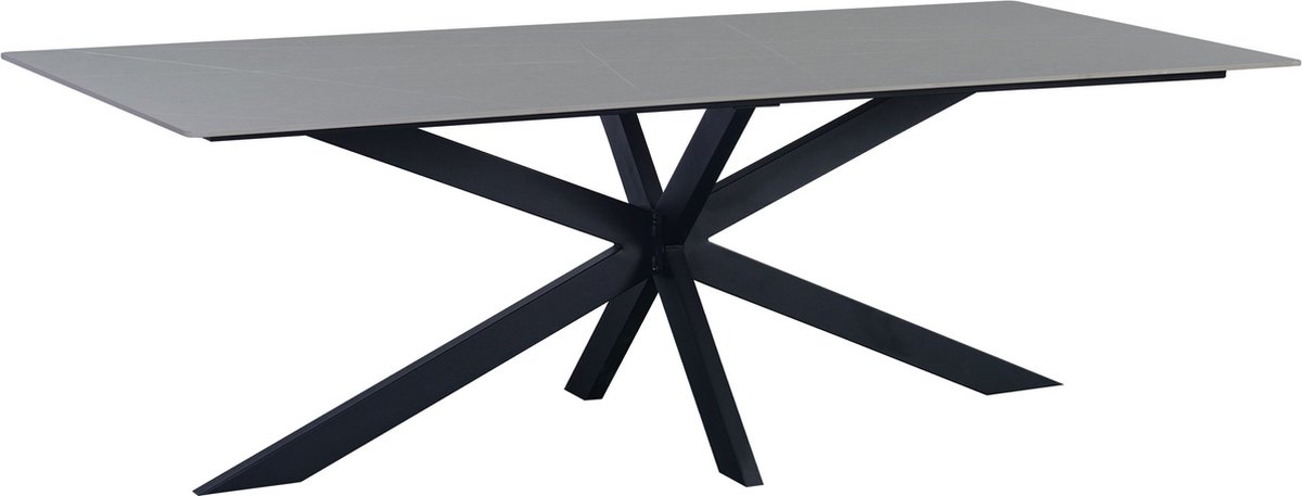 Dimehouse Eettafel Edin Sintered Stone Marmerlook Grijs 210 x 100 x 76 cm - Marmer - Modern - Rechthoek