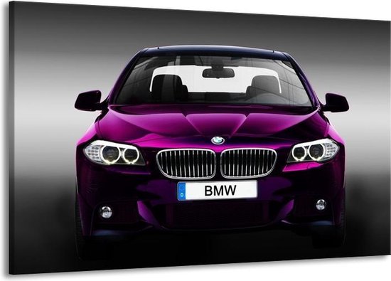 Peinture sur toile BMW | Violet, gris, noir | 140x90cm 1 Liège