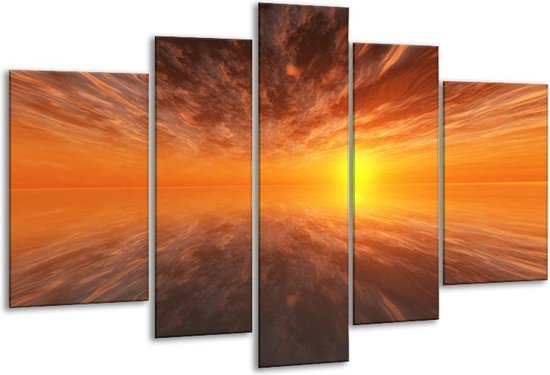 Peinture sur verre Sunset | Jaune, orange, or | 170x100cm 5 Liège | Tirage photo sur verre |  F000352