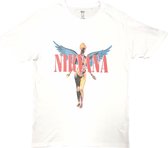 Tshirt Homme Nirvana -L- Wit Angélique