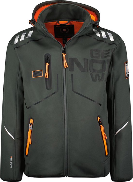 Geographical Norway Softshell Heren Jas Robin Grijs - XXL