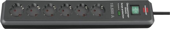 Brennenstuhl 1159540366 Multiprise avec protection contre les surtensions et les tempêtes | 19 500 A