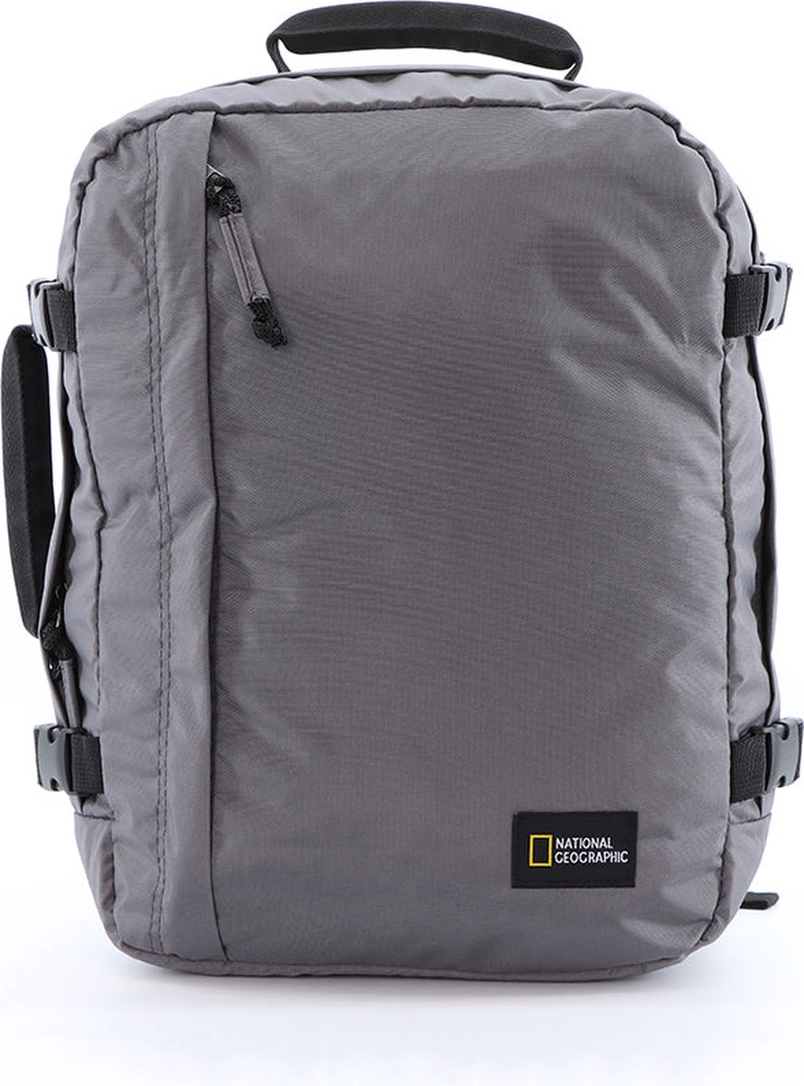 National Geographic 3 in 1 Handbagage Rugzak / Laptop Rugzak / Reistas / Weekendtas - 23 Liter (S) - Hybrid - Grijs