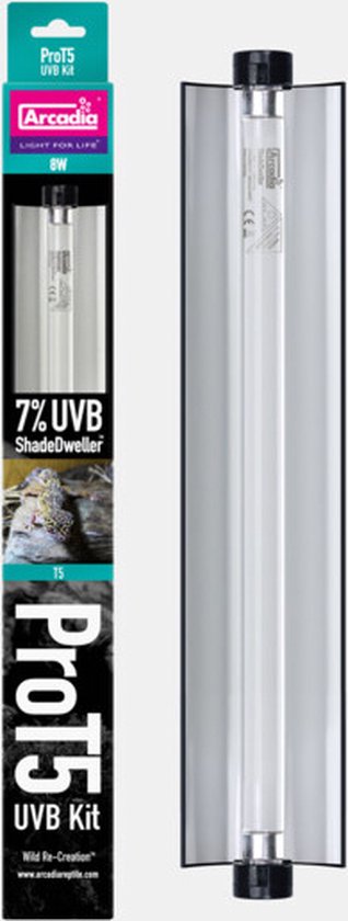 Arcadia Pro T5 Uvb Set Shadedweller 7% Uvb - Verwarming - 8 Watt | bol