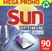 Bol.com Sun Optimum All-in 1 Normaal Vaatwascapsules - 3 x 30 capsules - Voordeelverpakking aanbieding