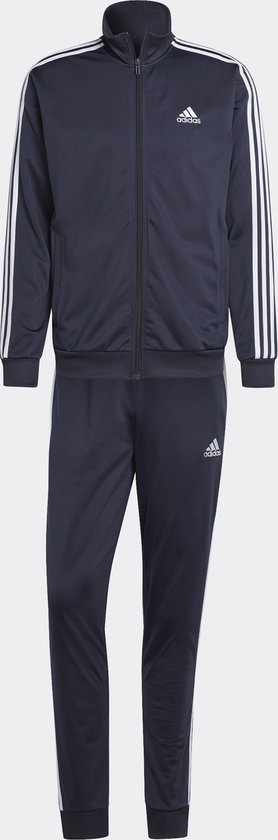 adidas Sportswear Basic 3-Stripes Tricot Trainingspak - Heren - Blauw- 2XL  | bol.com
