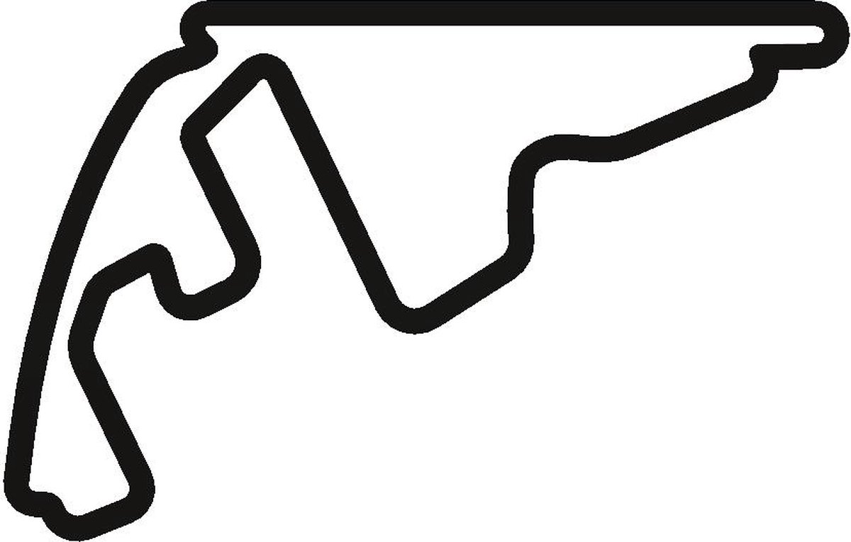 Kunst van metaal - f1 circuit Abu Dhabi - wanddecoratie industrieel - zwart gepoedercoat - staal