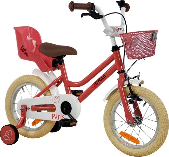 Vélo pour fille 2Cycle Paris - 14 pouces - Rose - Wit - avec siège de  poupée - Vélo... | bol.com