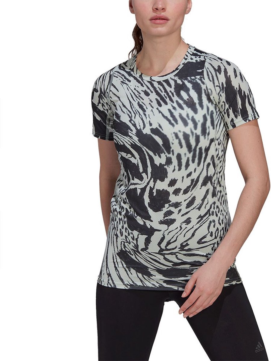 Adidas Fast Aop T-shirt Met Korte Mouwen Vrouw Groen