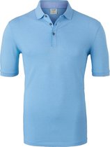 OLYMP Level 5 body fit poloshirt - stretch - turquoise melange -  Maat: L
