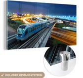MuchoWow® Peinture sur Verre - Train le soir - 120x60 cm - Peintures sur Verre Acrylique - Photo sur Glas