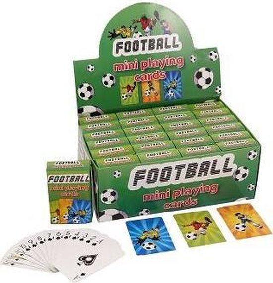 stuks - Uitdeelcadeautjes - Mini Speelkaarten Model: Voetbal - In Display -... |