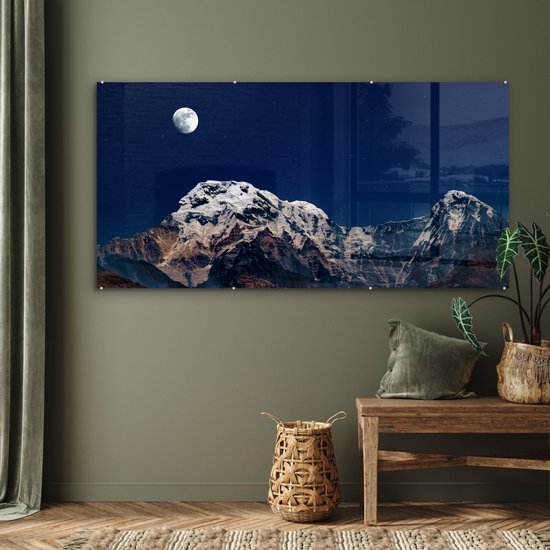 Peinture sur Verre - Lune - Berg - Paysage - 160x80 cm - Peintures sur Verre Peintures - Photo sur Glas