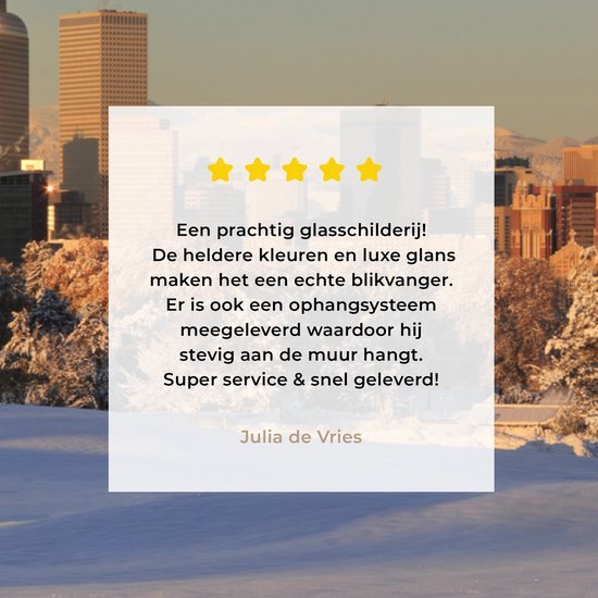 Un Denver enneigé aux États-Unis Plexiglas 60x40 cm - Tirage photo sur Glas (décoration murale en plexiglas)