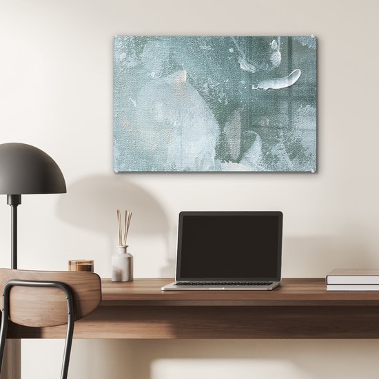 MuchoWow® Glasschilderij 60x40 cm - Schilderij acrylglas - Acrylverf - Abstract - Design - Foto op glas - Schilderijen