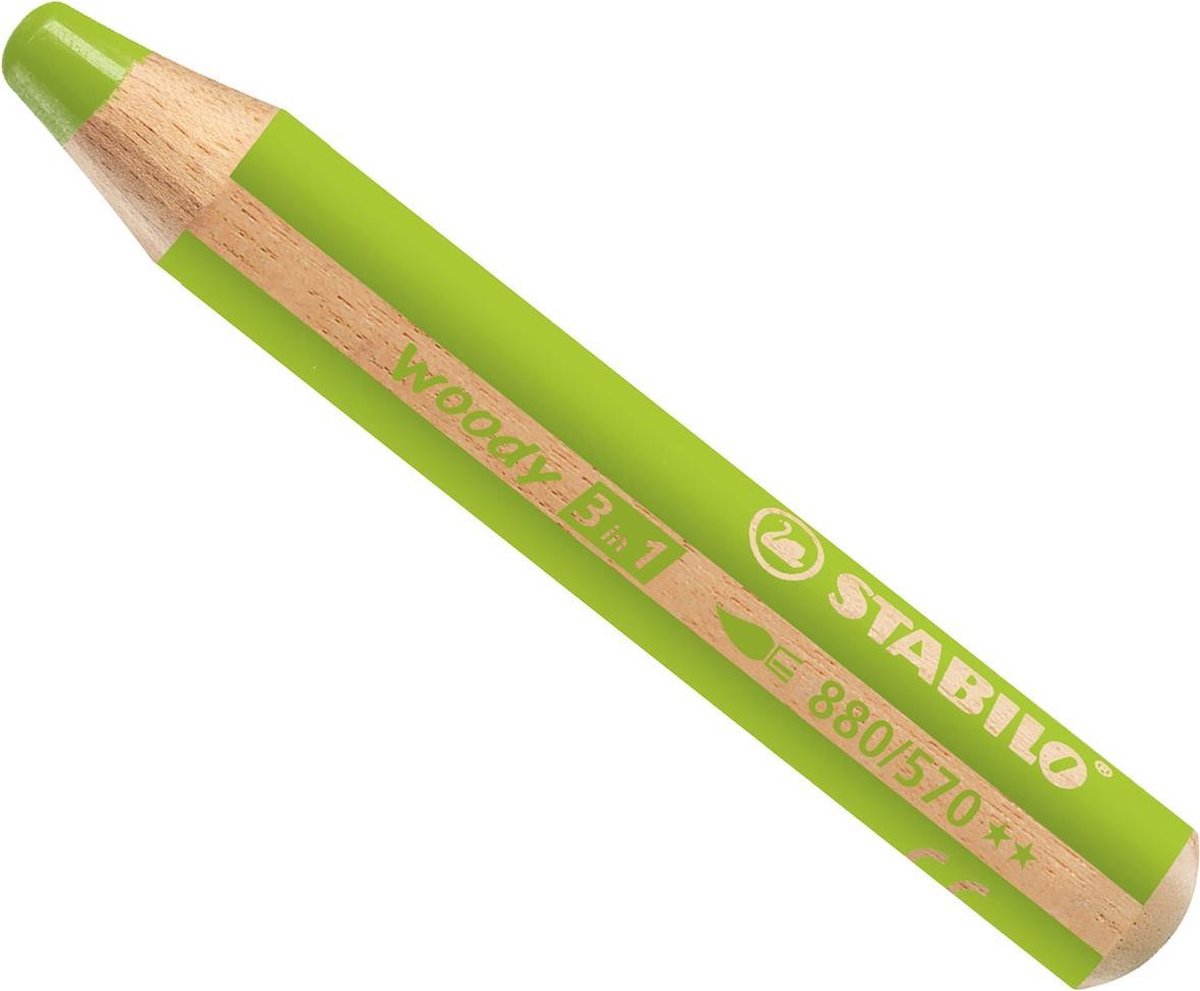 STABILO woody 3 in 1 - multitalent potlood - Lichtgroen - Per stuk