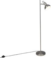 QAZQA tommy - Industriele Vloerlamp | Staande Lamp - 1 lichts - H 1200 mm - Staal - Industrieel - Woonkamer | Slaapkamer