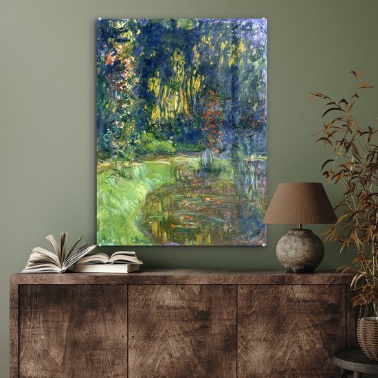 MuchoWow® Peinture sur verre - L'étang aux nénuphars - Peinture de Claude Monet - 60x80 cm - Peintures sur verre acrylique - Photo sur Glas
