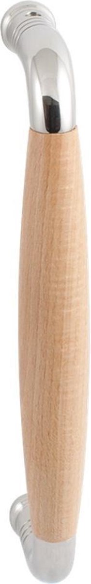 Deurgreep - RVS gepolijst - RVS - GPF - Binnendeur - GPF4911.49A Ika RVS gepolijst/beukenhout gebogen 130x60/114mm