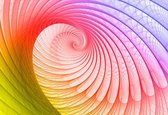 Fotobehang Abstract Swirl Colours | XXL - 312cm x 219cm | 130g/m2 Vlies