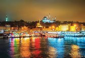 Fotobehang City Turkey Bosphorus Multicolour | PANORAMIC - 250cm x 104cm | 130g/m2 Vlies