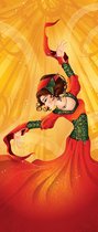 Fotobehang Dancer Flamenco | DEUR - 211cm x 90cm | 130g/m2 Vlies