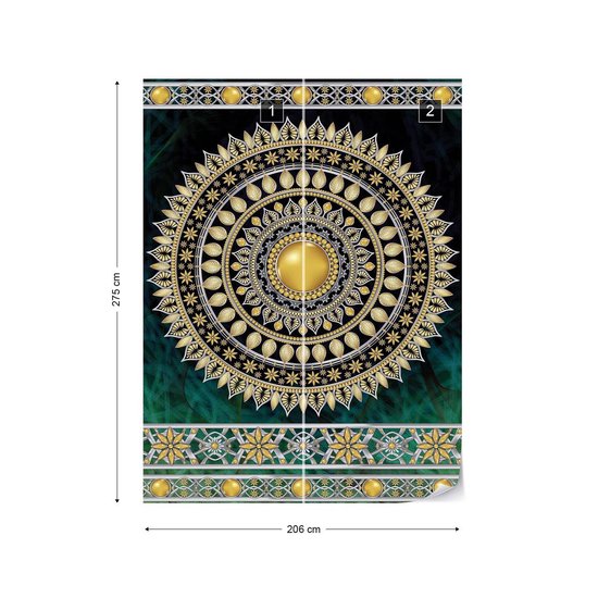 Papier peint Motif tribal | VEA - 206 cm x 275 cm | Polaire 130gr / m2