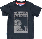 Adidas Star Wars Kids T-Shirt S14386, Kinderen, Zwart, T-shirt maat: 104