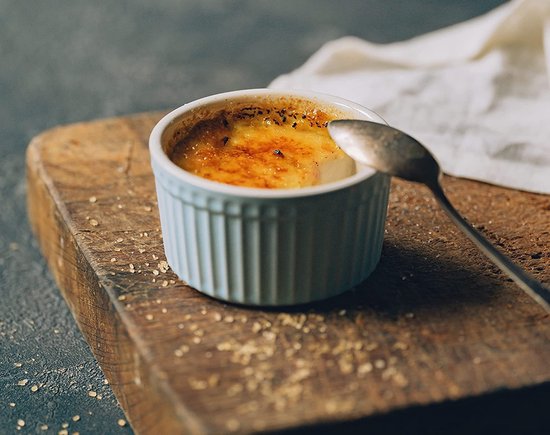 COM-FOUR® 6x Moules à soufflé - bols en céramique crème brûlée