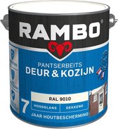 Rambo Pantserbeits Deur & Kozijn Hoogglans Dekkend - Super Vochtregulerend - RAL 9010 - 2.5L