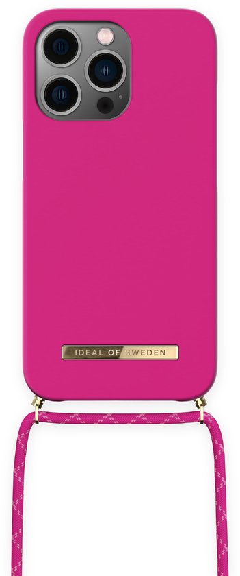 ideal of sweden ordinary phone necklace case geschikt voor Apple iphone 13 pro hyper pink