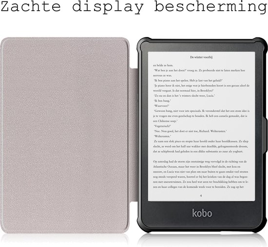 Hoes Geschikt voor Kobo Clara HD Hoesje Bookcase Cover Hoes - Hoesje Geschikt voor Kobo Clara HD Hoes Cover Case - Uil van EZIOZZ. — afbeelding 5