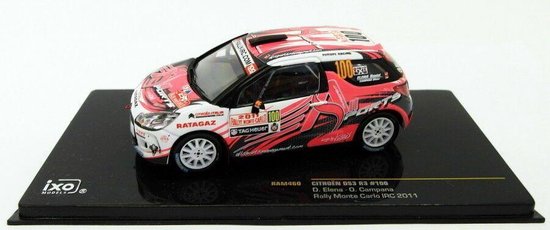Citroën DS3 R3 #100 Rallye Monte-Carlo 2011 - Figurine 1/43 Ixo - Occasion Bon état