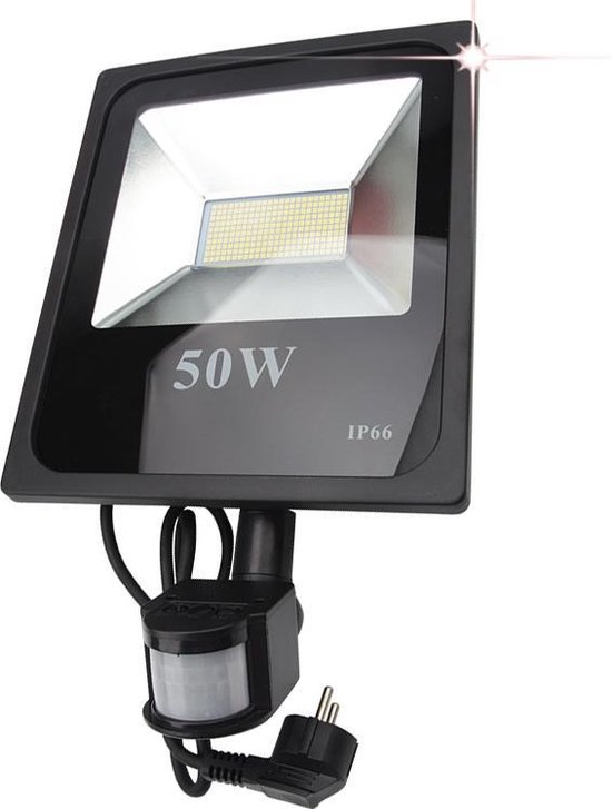 120 lm/w) LED verstraler bouwlamp met PIR (bewegingsmelder) neutraal... | bol.com