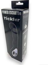 Power Escorts Tickler Zwarte Silicone G Spot En Clit Vibrator - BR214