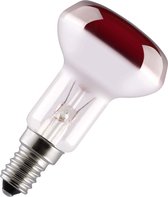 Reflectorlamp R50 rood 40W kleine fitting E14