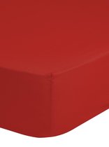 Jersey hoeslaken, rood - 160/180 x 200 cm