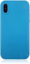 Waterdichte Pure Color Soft Protector Case voor iPhone XS Max (blauw)