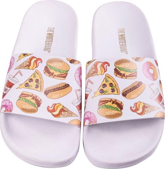 The White Brand Slippers Burgers Kids Wit Maat:29 | bol.com
